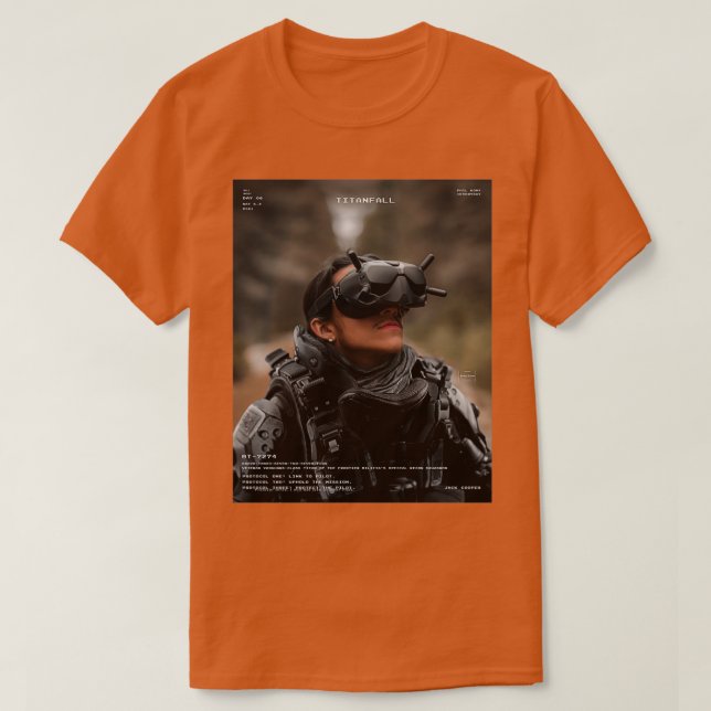 T-shirt Titanfall 2 Pilote BT7274 Trois protocoles (Design devant)