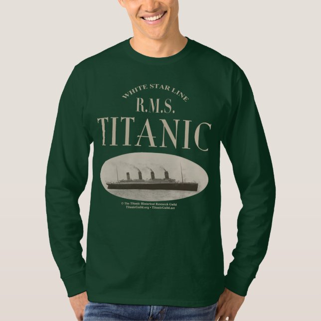 T-shirt Titanic Ghost Ship Sepia Long Sleeve (Devant)