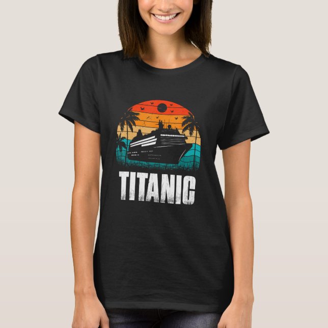 T-shirt Titanic The Unsinkable Ship Retro Sunset Enthusias (Devant)