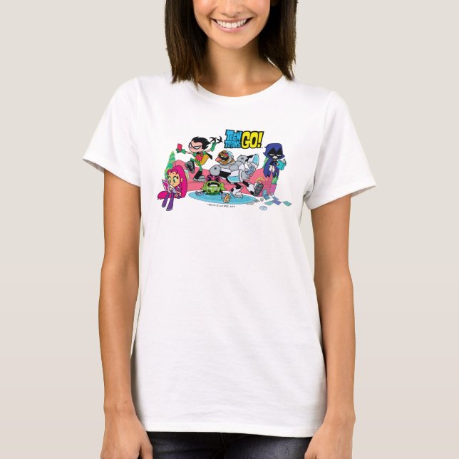 T-shirt Titans Ados, allez ! | Approches de monstres entre (Devant)