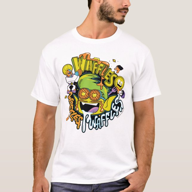 T-shirt Titans Ados, allez ! | Beast Boy Waffles (Devant)