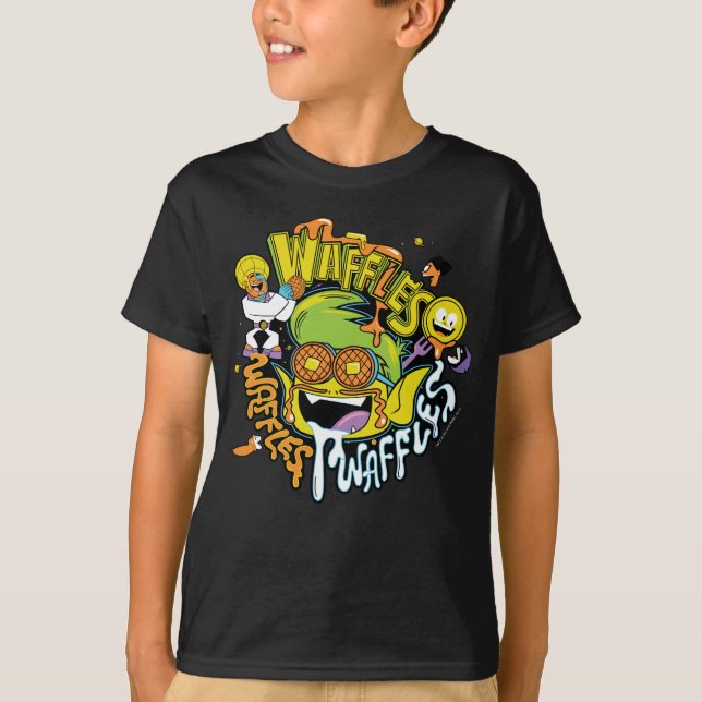 T-shirt Titans Ados, allez ! | Beast Boy Waffles (Devant)