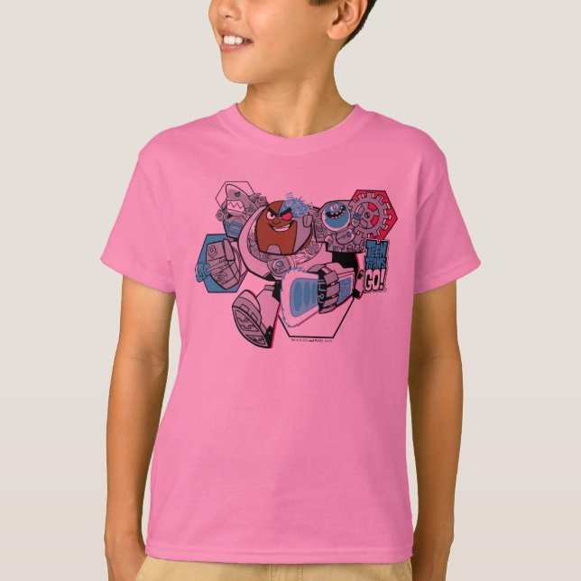 T-shirt Titans Ados, allez ! | Graphique Arsenal de Cyborg (Devant)