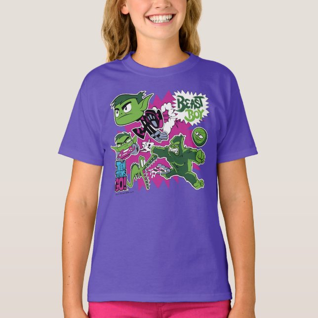 T-shirt Titans Ados, allez ! | Les Shapeshifts Beast Boy (Devant)