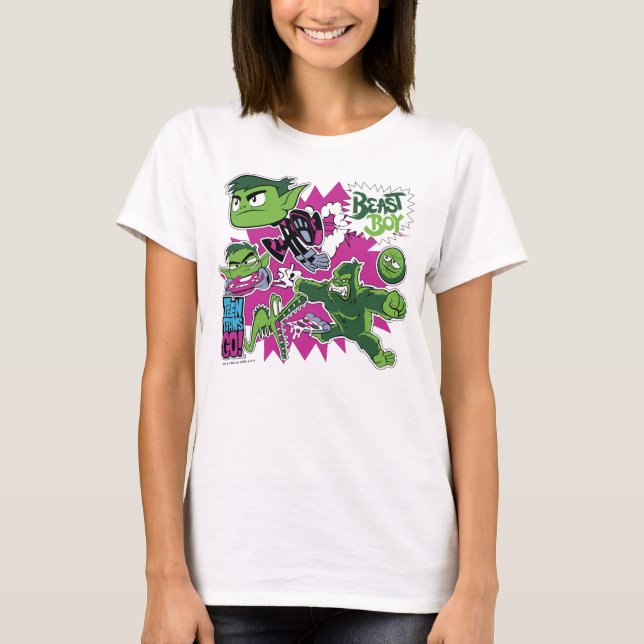 T-shirt Titans Ados, allez ! | Les Shapeshifts Beast Boy (Devant)