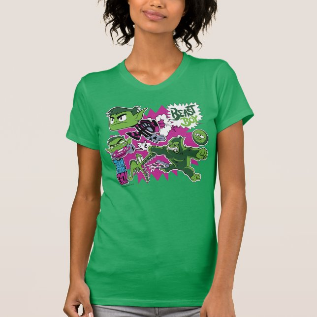 T-shirt Titans Ados, allez ! | Les Shapeshifts Beast Boy (Devant)