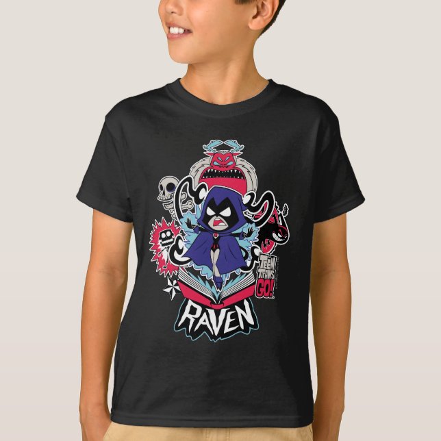 T-shirt Titans Ados, allez ! | Raven puissance démoniaque  (Devant)
