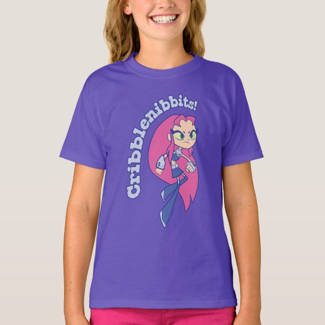T-shirt Titans Ados, partez ! | Starfire "Cribblenibbits!" (Devant)