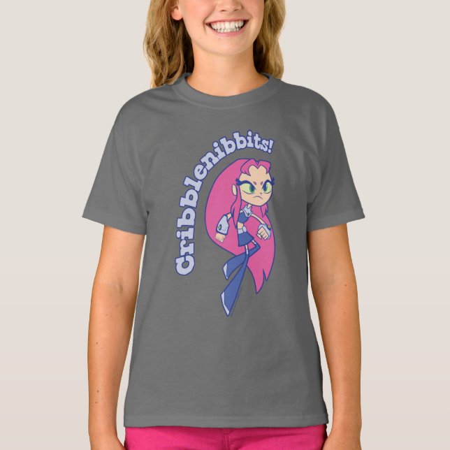 T-shirt Titans Ados, partez ! | Starfire "Cribblenibbits!" (Devant)