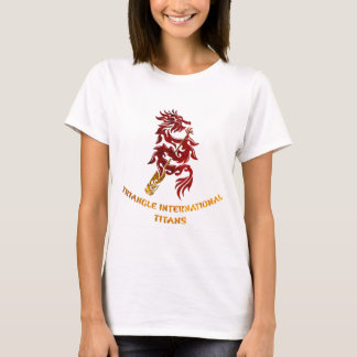 T-shirt Titans internationaux de triangle (texte d'or)