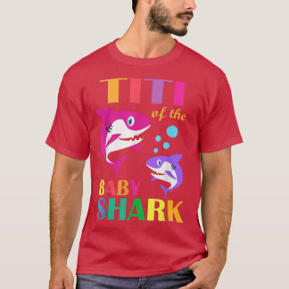 T-shirt Titi de bébé requin d'anniversaire Titi requin mèr