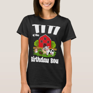 T-shirt Titi De L'Anniversaire Boy Farm Animal Anniversair
