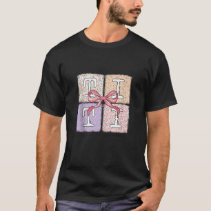 T-shirt Titi Fleurs Coquette Bow mignonne Maman Grand-mère
