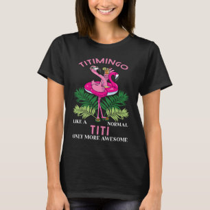 T-shirt Titimingo Titi Flamant rose Tante Tia Faun