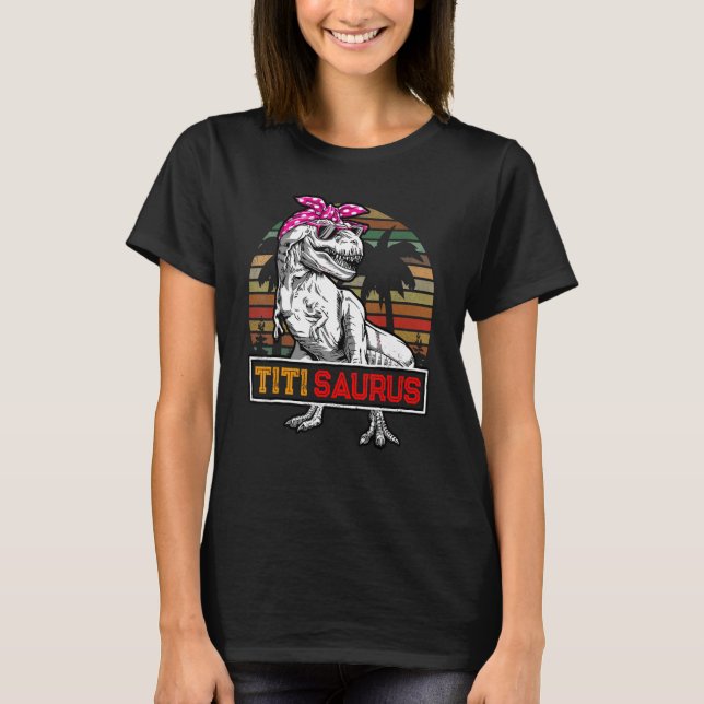 T-shirt Titisaurus Rex Dinosaur Titi Saurus Famille Matchi (Devant)