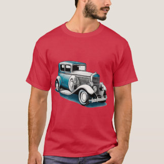 T-shirt Title Elegant Vintage 1920s Car Illustration retro