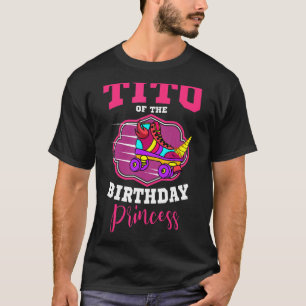 T-shirt Tito De L'Anniversaire Princess Roller Patins Anni