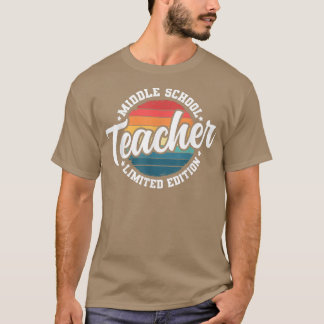T-shirt Titre amusant Profession Enseignant du collège