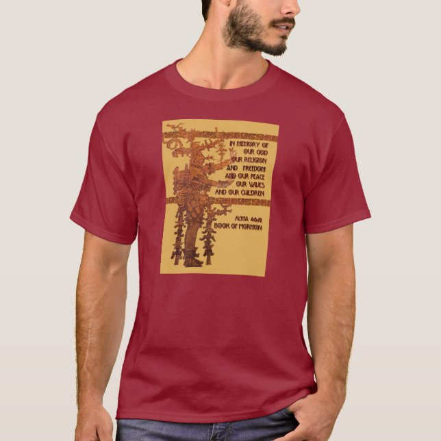 T-shirt Titre de la liberté : Histoire du livre du mormon (Devant)