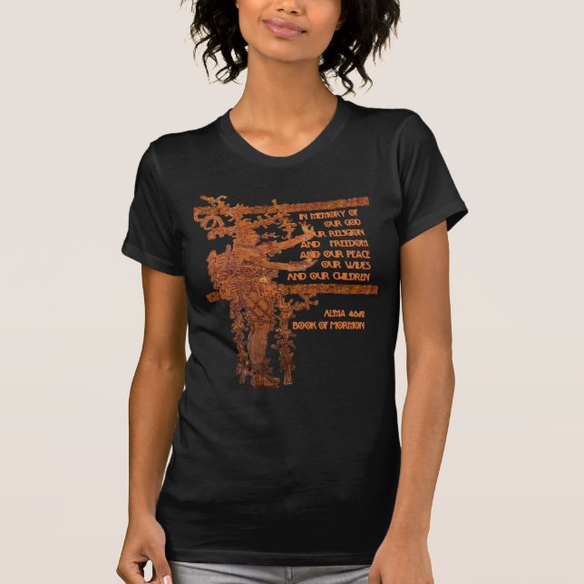 T-shirt Titre de la liberté : Livre d'histoire de mormon (Devant)