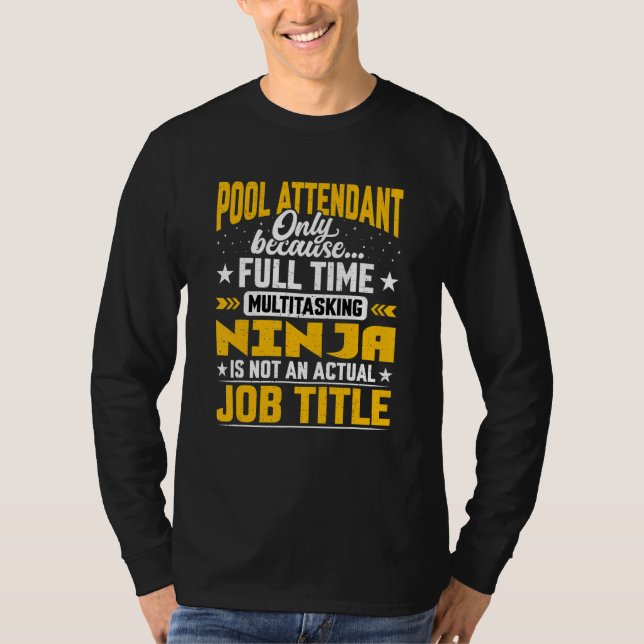 T-shirt Titre de la tâche du contrôleur de pool (Devant)