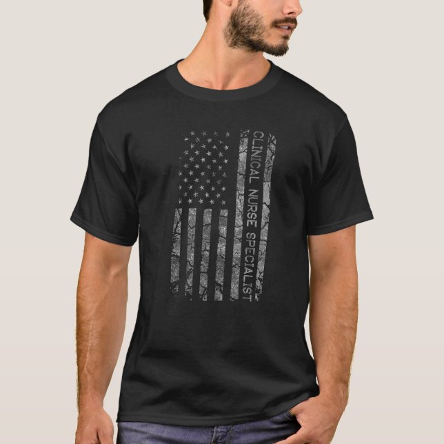 T-shirt Titre de l'emploi Drapeau américain Infirmière cli (Devant)