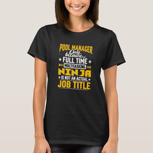 T-shirt Titre de l'emploi du directeur général du pool (Devant)