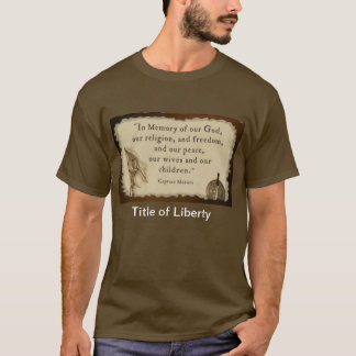 T-shirt Titre de Liber-pièce en t