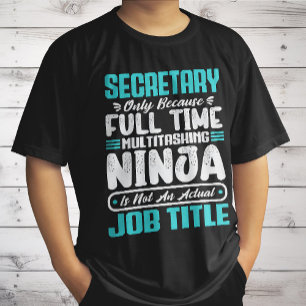 T-shirt Titre de poste de secrétaire Profession Compétence