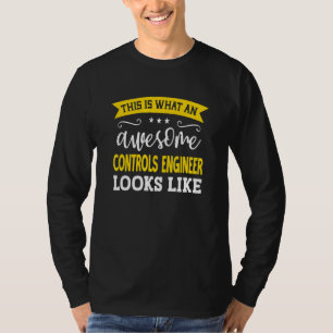 T-shirt Titre de poste d'ingénieur de contrôle Employé Con