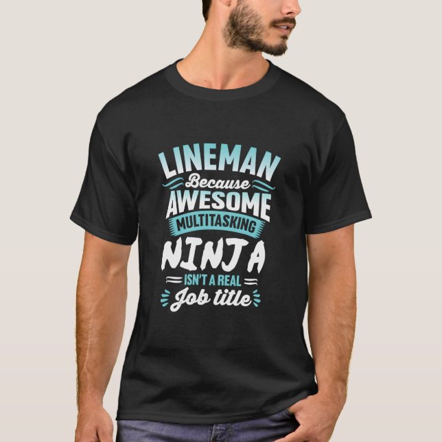 T-shirt Titre de poste Ninja multitâche en ligne (Devant)