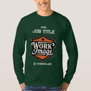 T-shirt Titre de poste personnalisé et lieu de travail ave