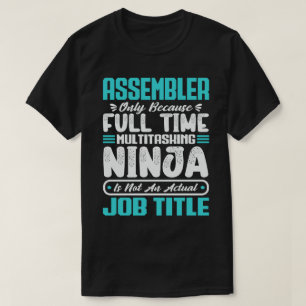 T-shirt Titre de profession de métier d'assembleur drôle d
