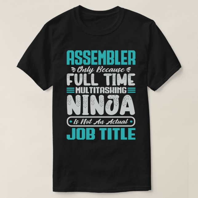 T-shirt Titre de profession de métier d'assembleur drôle d (Design devant)