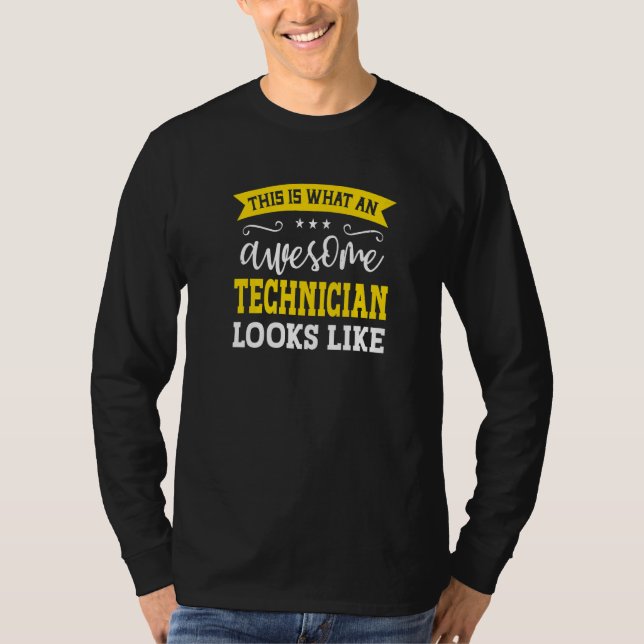 T-shirt Titre de technicien employé drôle technic (Devant)