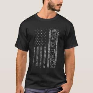 T-shirt Titre de travail amusant Travailleur Drapeau Améri