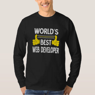 T-shirt Titre du poste du meilleur développeur Web du mond