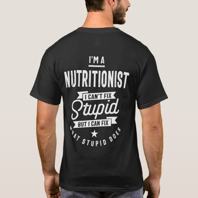T-shirt Titre du poste nutritionniste Cadeau (Dos)