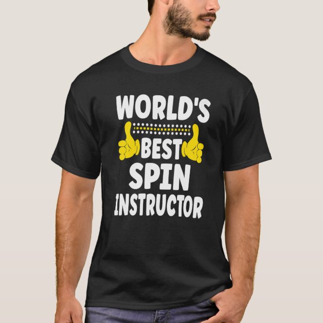 T-shirt Titre du travail du meilleur instructeur de spin d (Devant)