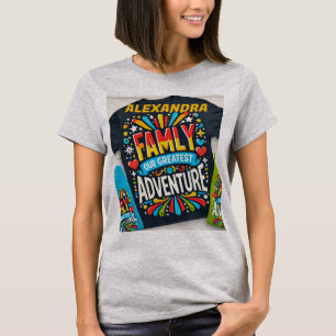 T-shirt Titre : "Family Adventure Crew - Matching Travel T