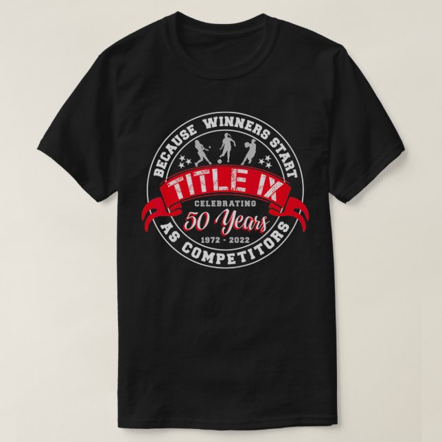 T-shirt Titre IX 50e anniversaire Amendements américains s (Design devant)