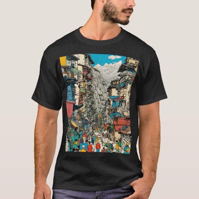 T-shirt **Titre** : "Lutte créative : Anxiété dans (Devant)