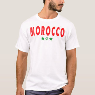 T-shirt Titre : Maroc Lion Pride Deux Étoiles Fan de Footb