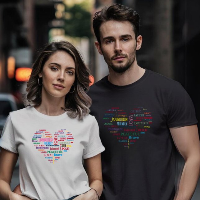 T-shirt Titres d'art Word personnalisés ajouter Vos mots T (Créateur téléchargé)