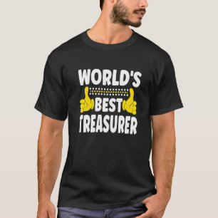 T-shirt Titres d'emploi du meilleur trésorier du monde