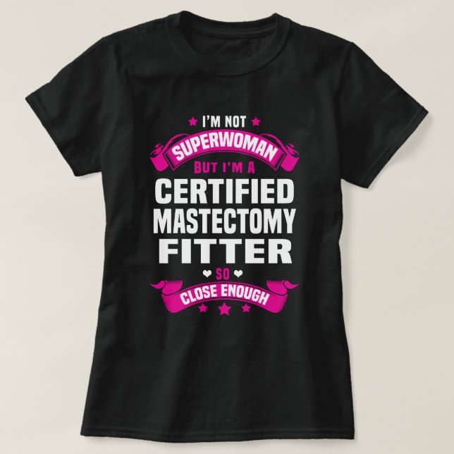 T-shirt Titulaire d'une certification de la mastectomie (Design devant)