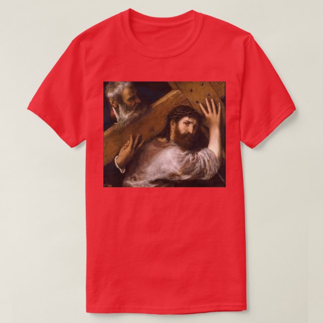 T-shirt Tiziano Vecelli Christ Titien portant la croix T (Design devant)