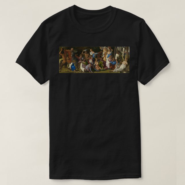 T-shirt Tiziano Vecelli Titian The Feast of the Gods (Design devant)