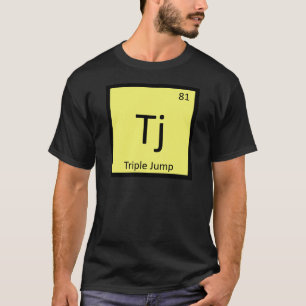 T-shirt Tj - Symbole de chimie de champ et de piste triple