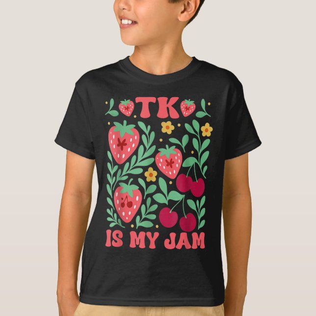 T-shirt Tk Est Mon Jam Strawberry Cherry Transition Kinder (Devant)